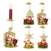 Ljusstakare tillbehör skrivbordsdekoration jultomten god jul xmas ornament hållare ljusstake