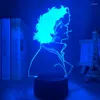 Veilleuses 3d lampe Anime Cowboy Bebop Spike Spiegel lumière LED pour chambre d'enfant déco cadeau d'anniversaire Manga