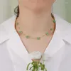 CHOKER GD Summer Bohemia Flower Charm Chain Ожерелье Золотая нержавеющая сталь красочные ромашки не затуманные ювелирные украшения