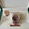 Super qualidade masculino cal.3255 Movimento 40mm 228235 Presidente Brown Roman Dial Watches 18K Rose Gold Sapphire Luminova Mec￢nica Autom￡tica Men's Wristwatches