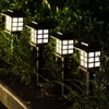 Tuindecoraties 2468 stks LED Solar Pathway Lights Waterdichte buitenlamp voor GardenlandScapeyardPatiodriveWaywalkway Lighting 221025