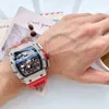 Luxe heren mechanica horloges polshorloge Mantianxing horloge wijntonvormige grote wijzerplaat Casual mode waterdicht automatisch hol Ou