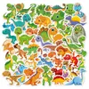 Adesivi dinosauro 50PCS Adesivo simpatico cartone animato impermeabile per bambini per premi per l'insegnamento dei bagagli di cancelleria YW-TT018