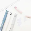 동물 팬더 삭제 가능한 젤 펜 0.5mm 리필 막대 세척 가능한 핸들 학교 사무용품 문구