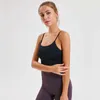 T-shirt pour femme Débardeur de yoga Soutien-gorge de sport intérieur Gilet de fitness Vêtements de sport Sous-vêtements pour femmes Rembourré T-shirt de course Hauts Demi-sangle Entraînement Vêtements de sport