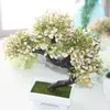 Fleurs décoratives Simulation plantes pins bonsaï fleur artificielle en pot faux pour mariage noël décoration de la maison