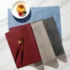 Bord mattor mat tyg placemat faux l￤dermatta skyddsvattent￤t oljebest￤ndig icke-halkplad f￶r hem el