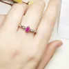 Cluster Rings Per Jewelry Natural Real Sapphire Or Ruby Emerald Simple Ring 0.35ct Gemstone 925 Sterling Silver T205110