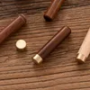 Fumer en bois naturel Portable Thread Seal Dry Herb Tabac Spice Miller Snuff Snorter Sniffer Bottle Stash Case Cigarette Holder Pocket Boîte de rangement en bois