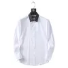 Men's shirt trend 2023 Spring and Autumn Korean trend Business and Leisure formal dress small standing collar White shirt long-sleeved jacket