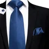 Bow Ties Hi-Tie Luxury Men's Tie Fashion Silk Stor slips 8,5 cm Navy Solid för män Formell bröllopskvalitet Gravata Business