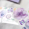 Geschenkwikkeling Ins Crystal Ink Series Maskering Tape Bloem Pet Fresh Rose transparant decoratief plakboeking Diy Collage Wikkel