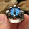 Cluster Ringen Vintage Claw Demon Eye Dragon Ring Voor Mannen Punk Hip Hop Rvs Dragon Claw Skull Ringen mode-sieraden Creative Gift L221011