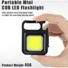 Lampes de poche Torches Mini lampe de poche LED lampe de travail rechargeable éblouissement COB porte-clés lumière lampe de poche Portable Camping en plein air petite lumière chaude L221014