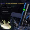 Flashlights Torches Powerful Led Mini Flashlight Waterproof 5 Modes Zoomable Bright Torch Usb hand Lantern Xm L2 Wick torchlight Rechargeable L221014