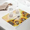 Настольные коврики цветочные подсолнечники акварель для домашнего коврика для кухни для кухни гостиная столовая современная модная принт блюда блюда