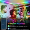 Şeritler Rüya Renk Led Strip Işıkları WS2811 RGB IC Telefon Uygulaması Kontrolü Luces 5m 10m 15m Diyot Esnek Şerit Bant Duvar Yatak Odası DC12V