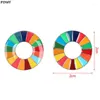Broches Esmalte 17 colores Objetivos de desarrollo sostenible Broche Naciones Unidas SDGs Pin Insignia Moda Arco iris Pins para mujeres Hombres