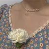 Choker prosty styl ins Pearl Naszyjnik Damskie akcesoria modowe