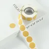 Opakowanie prezentów 500pcs Kraft papierowy kształt serca etykiety okrągłe klejenie naklejka