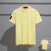 2023 été coton à manches courtes chemise haut de gamme hommes grand minceur solide revers décontracté T-shirt Multi couleur choix