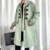 Heren Trench Coats Spring Autumn Men's Fashion Slim Fit Cotton Long Wind Breaker Overjas Business Casual Jacket Male