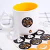 Gift Wrap 120-180pcs Pumpkin Ghost Stickers Halloween tätningsetiketter Papper Klistermärke Candy Lollipop Pudding Packaging Etikett