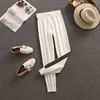 Kvinnors tvåbitar byxor 2022 Spring Set Tracksuit Kvinnor Kläder Stripe Cardigan Zipper Top Leisure Suits Lounge Wear Outfits