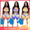 Women's Two Piece Pants 6sets Bulk Items Wholesale Lots Sexy Crop Top Vest Outfits Set Fashion Sleeveless One Shoulder Tracksuit B10427