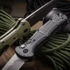 Benchmade 9070BK-1 Claymore Otomatik Katlanır Bıçak 3.6 "CPM-D2 Kobalt Siyah Düz Bıçak Ranger Yeşil Grivory Kulpları Açık Kamp Bıçağı