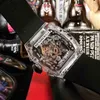 Luxuriöse Herren-Mechanik-Uhren-Armbanduhr RM11, automatisches mechanisches Uhrwerk, importiertes Gummi-Armband J2V6