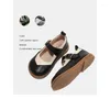 Flat Shoes Girls School Children ￤kta l￤der f￶r studentprinsessor sko barn kl￤r br￶llop prestanda chaussure fille casual 2022