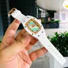 Business Womens Automatic Mechanical Cotton Candy Watch Personality Small Barrel Shaped Rubber Luminous Watch