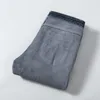 Осенняя и зимняя мужская джинсовая мода растяжение с бархатными толстыми мужчинами джинсы Слим маленькие прямые трубки теплые крупные.
