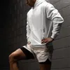 Sweats à capuche pour hommes décontracté musculation sweat hommes gymnases Fitness coton à capuche veste vêtements d'extérieur vêtements de sport pour hommes hauts vêtements d'automne