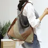 Bolso de lona a la moda para Mujer, Bolso grande de hombro, Bolsos de hombro informales, Bolsos de mensajero con paneles para Mujer, Bolsos de Mujer 2023