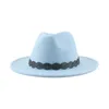 Bérets chapeau chapeaux pour femmes hommes Fedora Panama solide ceinture décontracté formel mariage décorer Jazz danseur Sombreros De Mujer