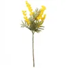 Brindille courte acacia peluche flocage fausse fleur ménage salon décoration mariage fleurs décoratives fleurs en plastique