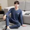 Men's Sleepwear Men's Modal Pijama For Men 2 Pieces/Set Lounge Pyjamas Autumn Bedgown Home Clothes Man Pajamas Set M-4XL