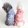 Dog Apparel Autumn And Winter Est Peach Strawberry Printed Blue Pink Colors Xs-xl Sizes Four-Legged Pet Clothing Cotton Ubranko Dla Yorka