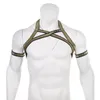 Belts Men Muscle Chest Straps Nightclub Costume Sexy Halter Neck Muscles Show Bondage Harness Shoulder Body Strap With Arm Bands