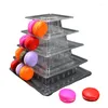 Bakeware Tools 2022 6/4 Tiers Round Macaron Tower Quality Macaroon Stand Cake Display Rack Party Wedding Dessert