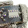 Bältesmode för kvinnodesigner Mens BB Simon Rhinestone Belt med bling strass som gåva