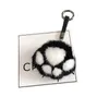 Porte-clés imitation fourrure de vison chaton patte sac à dos pendentif cartable porte-clés mignon peluche poupée net rouge