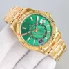 5 Star Super Watch TWF K6 CAL.9001 Automatic Movement Wristwatch 42mm 326934 green Dail Sky Ring Comm Month Work Sapphire Men Watches gold