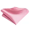 Bow Ties Hi-Tie Luxury For Men Coral Solid Box Gifts Men's Tie Pink Hanky Cufflinks Set Silk NeckTie Formal Dresses Business