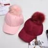 Boll Caps Korean Fashion Hip Hop for Women's Winter Hat Pompom Female Casual Streetwear Baseball Bucket