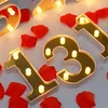 Night Lights "520 1314" Gold Letter Modeling Light LED Decorative Proposal Festival Birthday Party Confession Layout Lighting