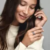 Line Art Liefde en Mensen Brede Ring 925 Sterling Zilveren Ringen Voor Vrouwen Trouwringen Mode-sieraden