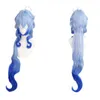 Genshin Impact Cosplay Ganyu Gradient Blue Long Party Hair wig